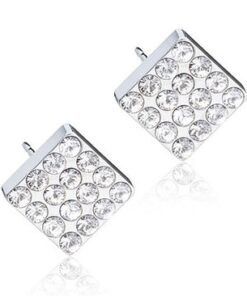 Brilliance Square Crystal Earrings 8mm