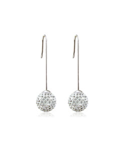 Straight Pendant Crystal Ball White