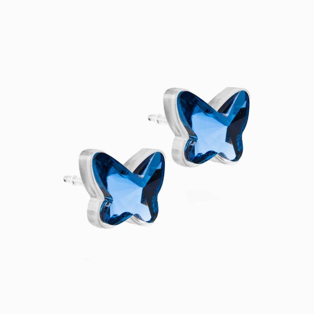 Medical Plastic 9mm Butterfly Earrings