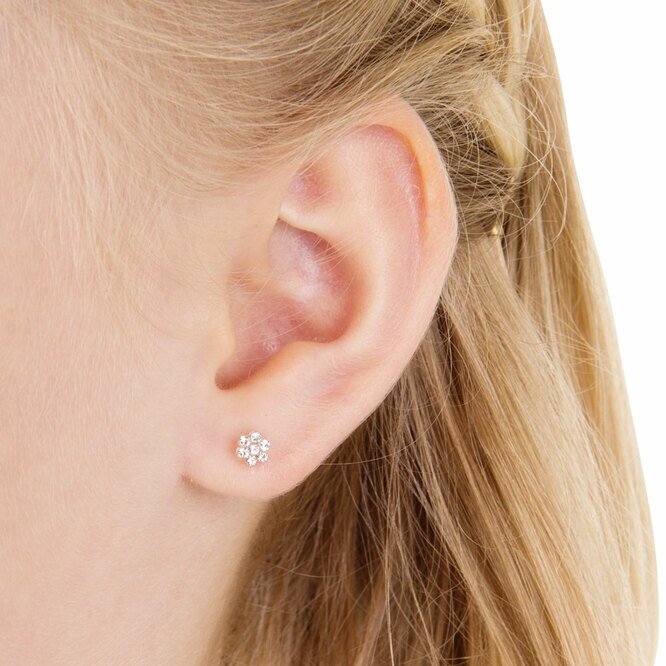 Medical Plastic 5mm Daisy Earrings - Image 2