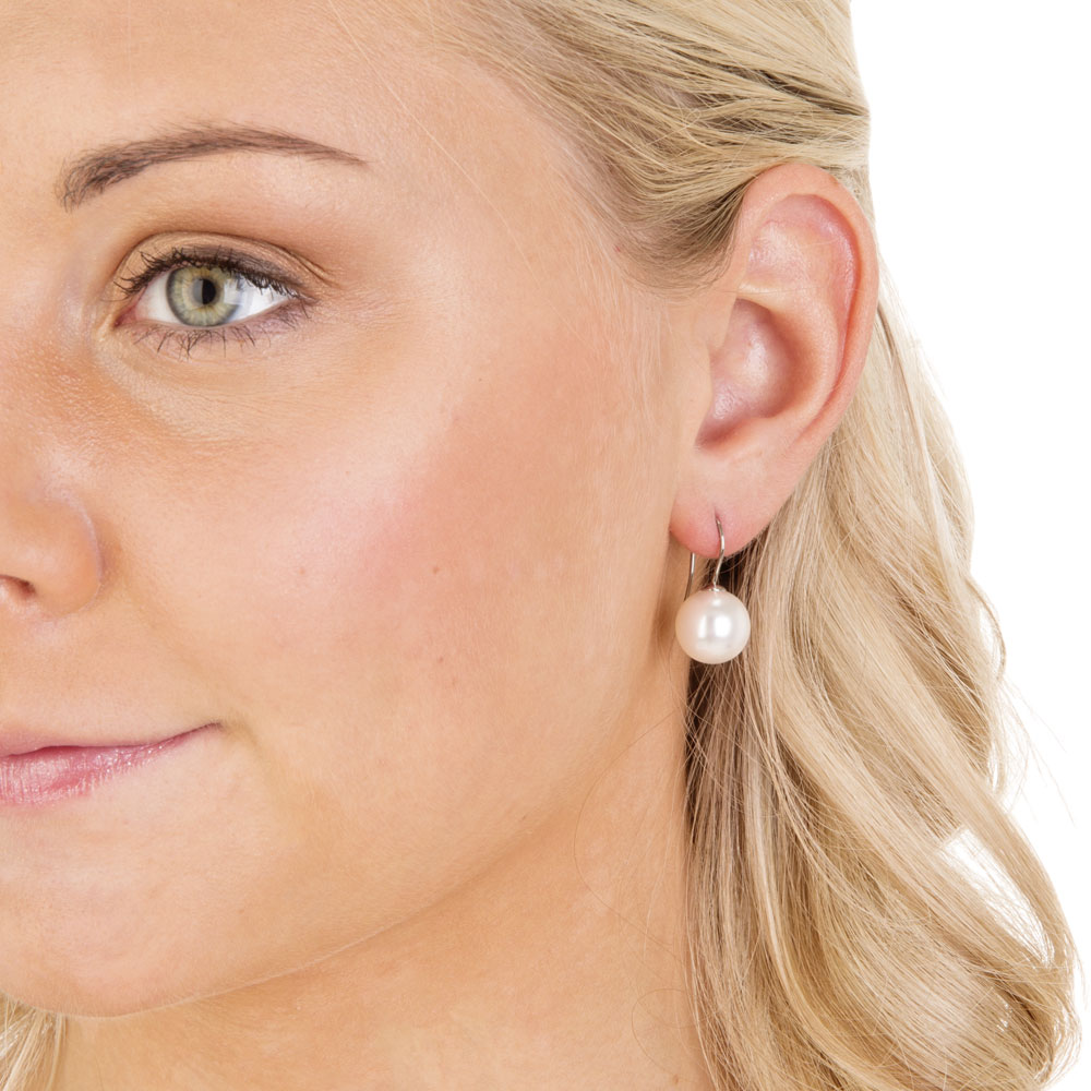 Pendant Pearl Earrings12mm - Image 3