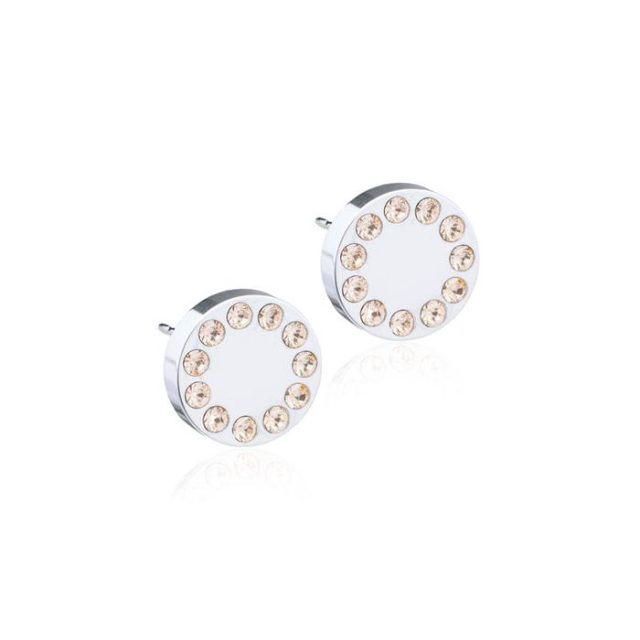 Brilliance Puck Crystal Earrings 8mm
