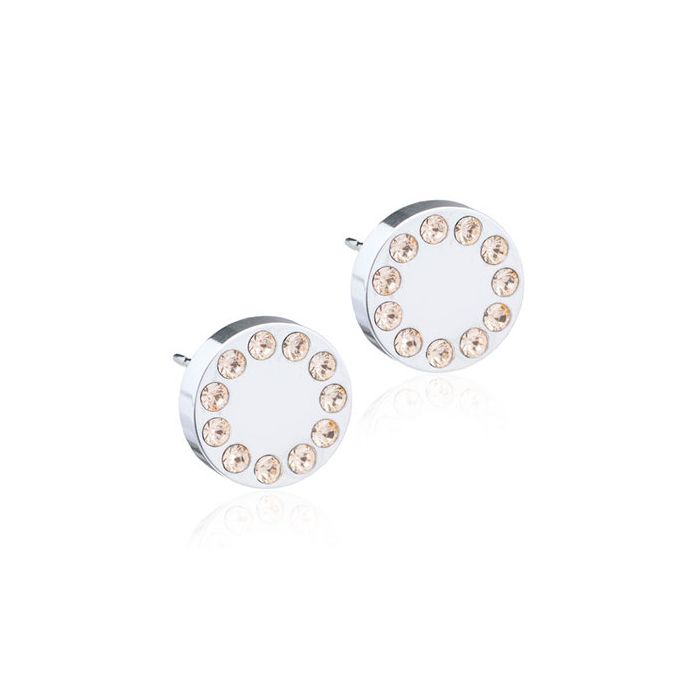 Brilliance Puck Crystal Earrings 8mm