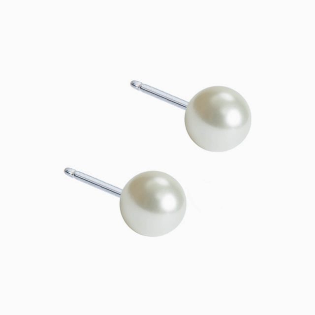White Pearl Earrings