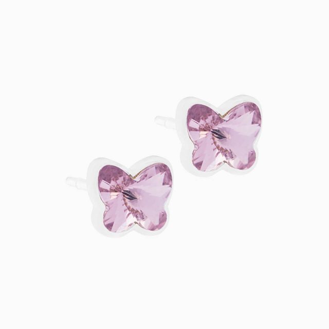 Medical Plastic 5mm Butterfly Earrings