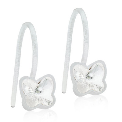Medical Plastic Butterfly Pendant Earrings