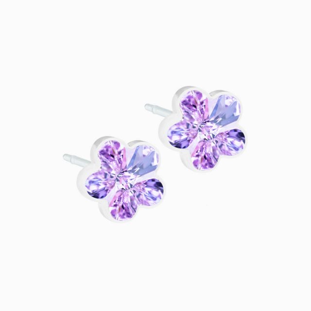 Medical Plastic 6mm Flower Earrings
