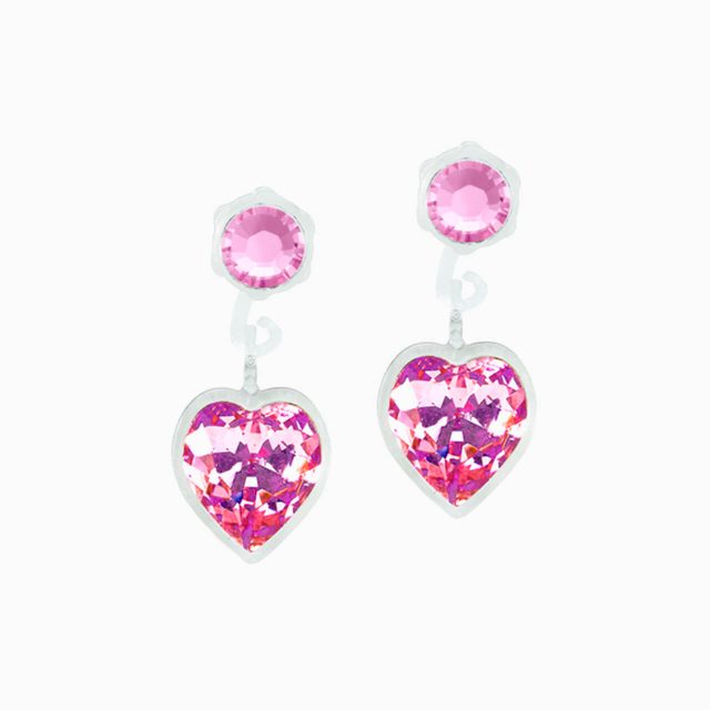 Medical Plastic Dangle Heart Earrings