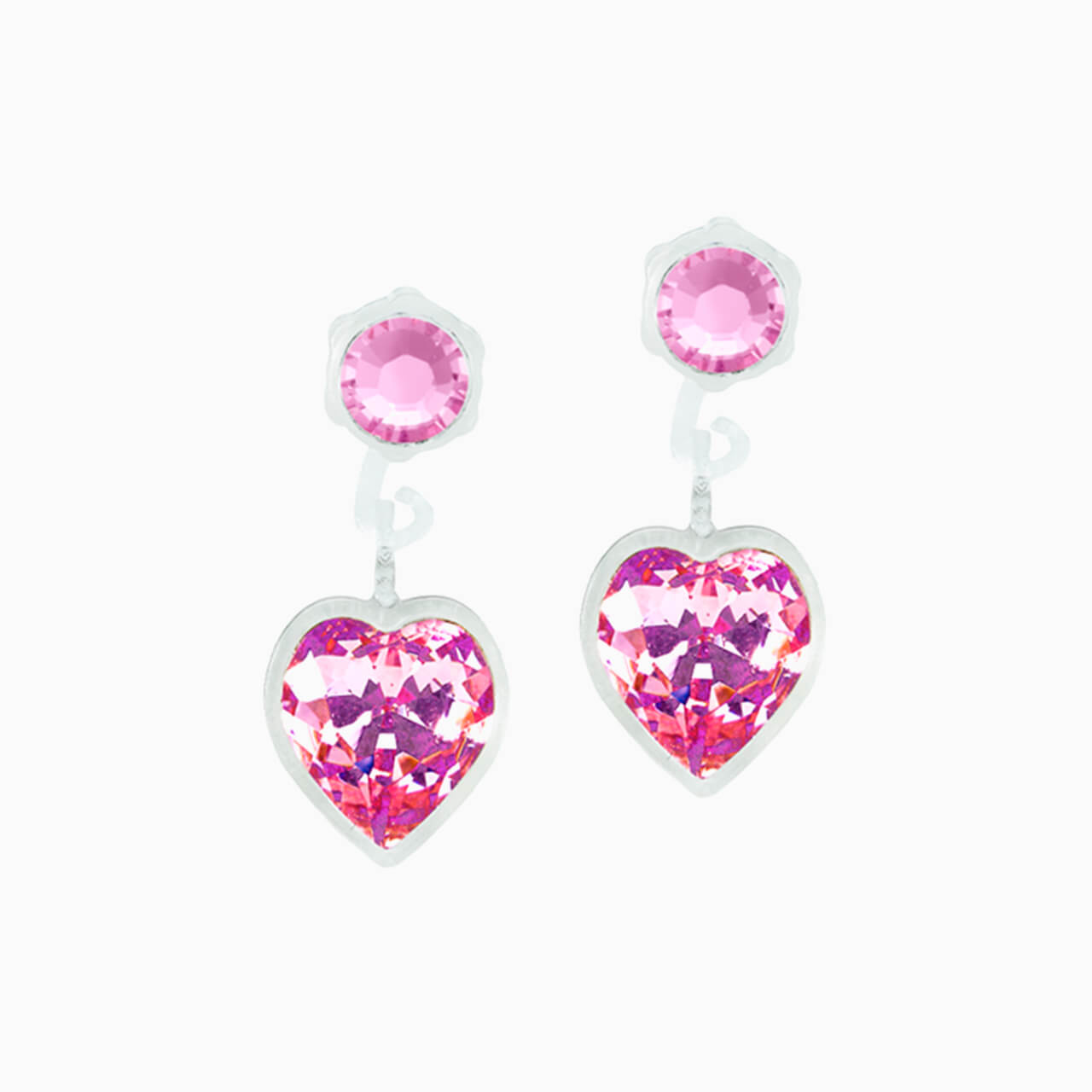 Medical Plastic Dangle Heart Earrings