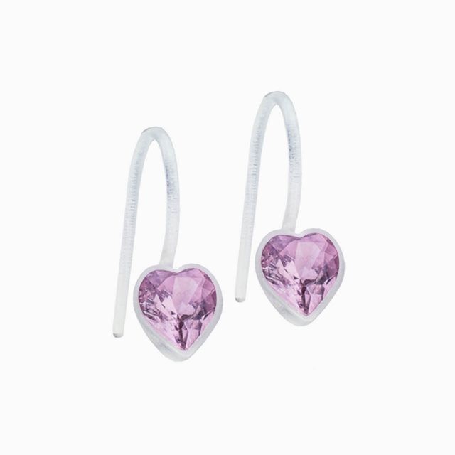 Medical Plastic Heart Pendant Earrings