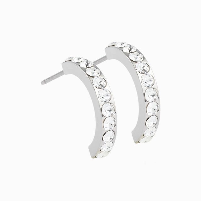 Pendant Brilliance Curved Crystal Earrings