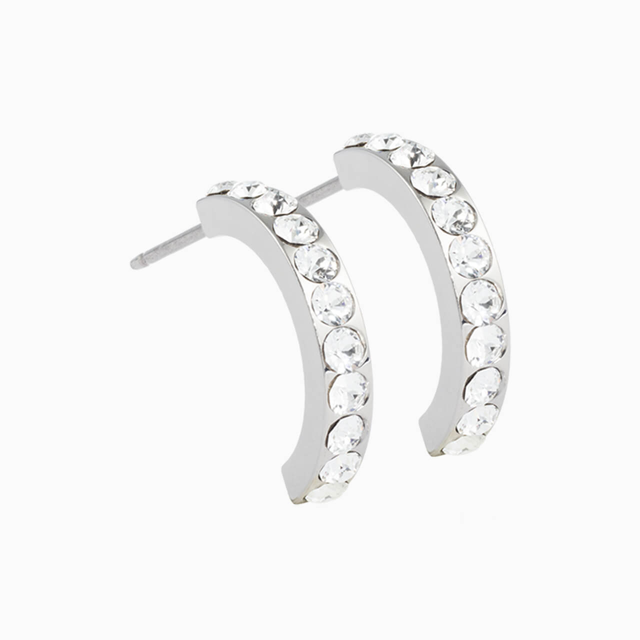 Pendant Brilliance Curved Crystal Earrings