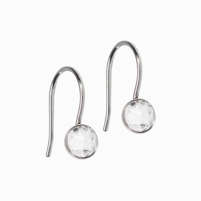 Pendant Bezel 5mm Crystal Earrings