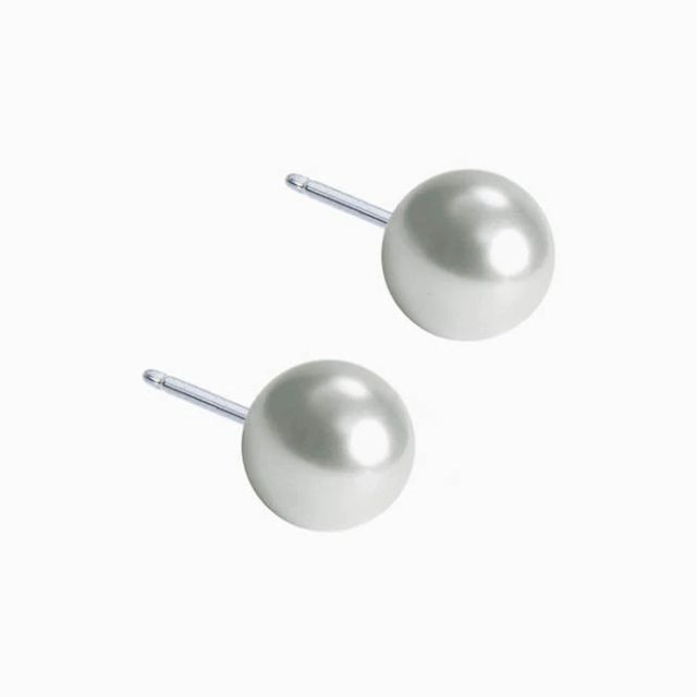 Light Grey Pearl Earrings