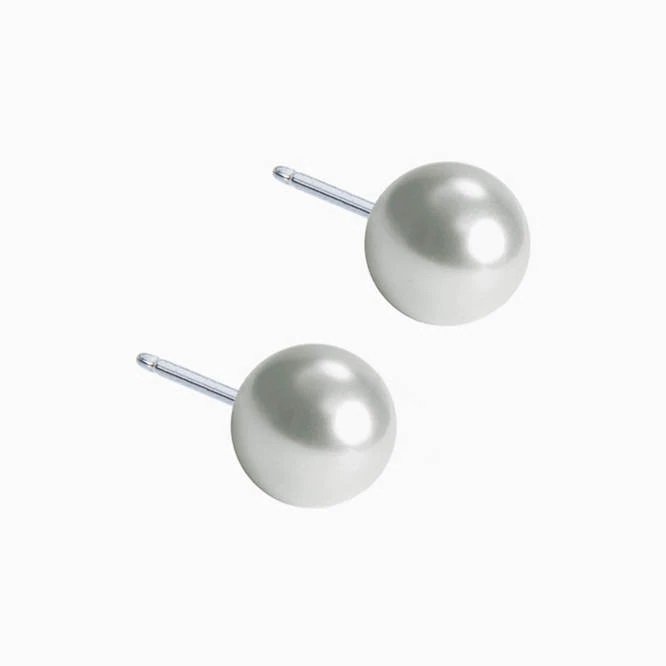 Light Grey Pearl Earrings