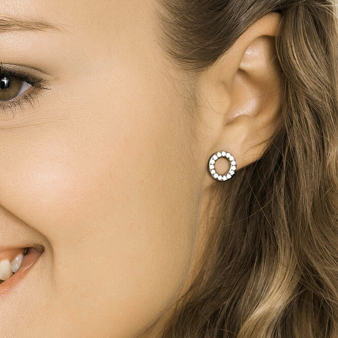 Brilliance Puck Hollow Crystal Earrings - Image 2