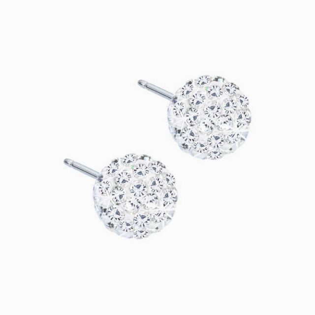 Crystal Ball 8mm Earrings