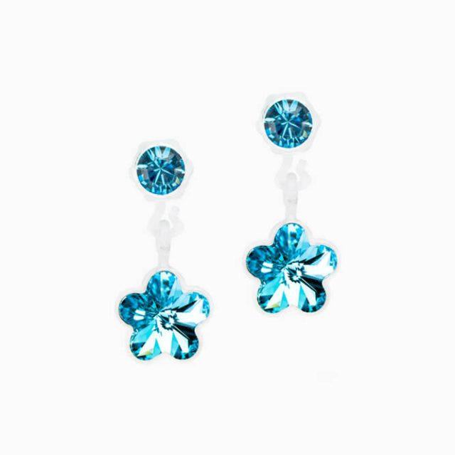 Medical Plastic Dangle Flower Earrings