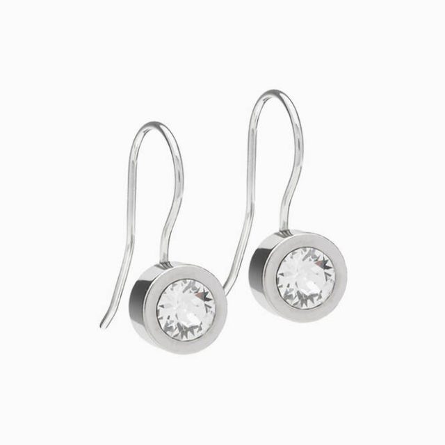 Pendant Grand Bezel Crystal Earrings