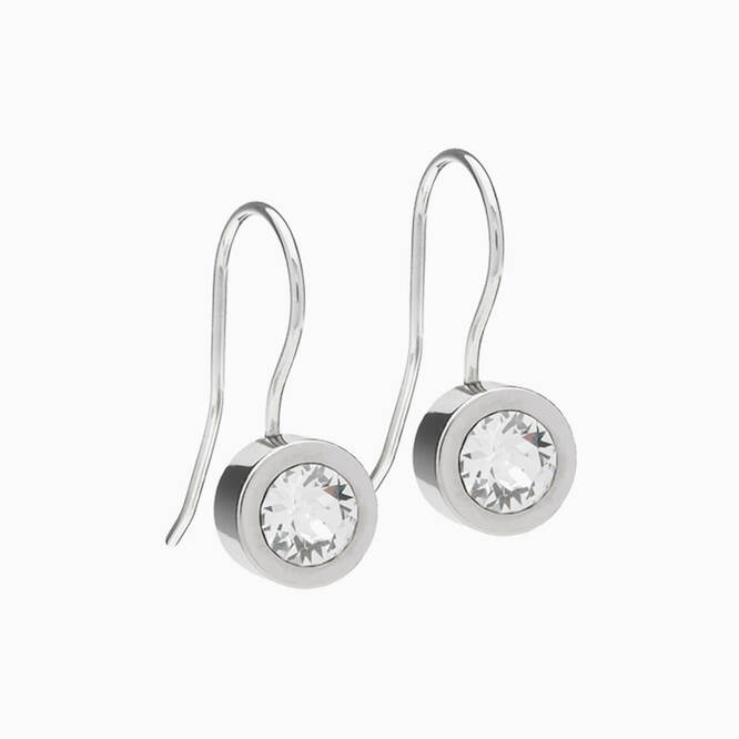 Pendant Grand Bezel Crystal Earrings