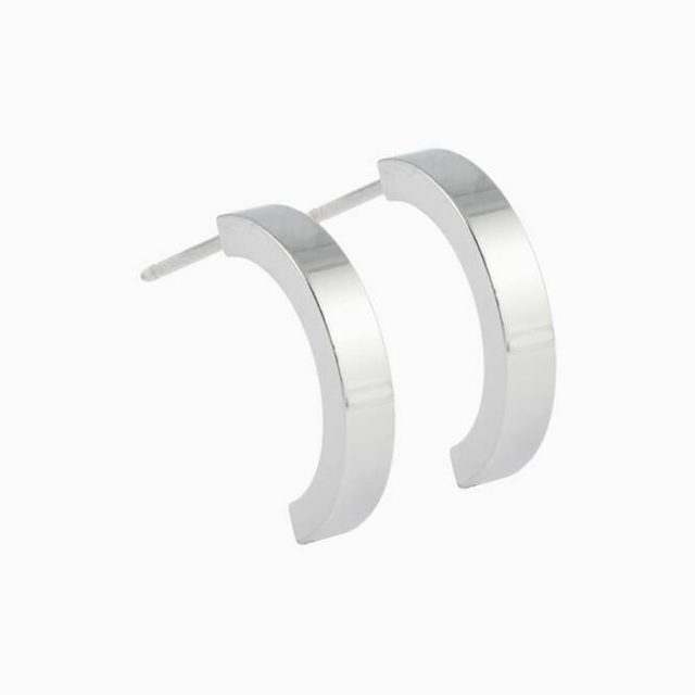 15mm Pendant Plain Curved Earrings