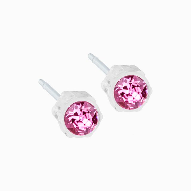Medical Plastic 4mm Earrings