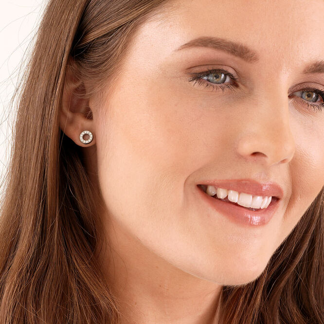 Brilliance Puck Hollow Crystal Earrings - Image 4