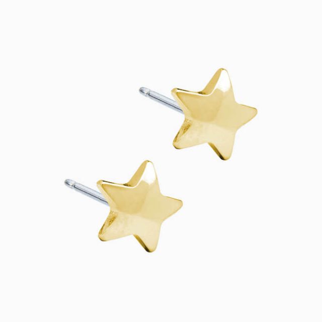 Golden Titanium Star Earrings