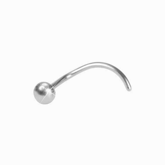 Silver Titanium Ball Nose Jewelry
