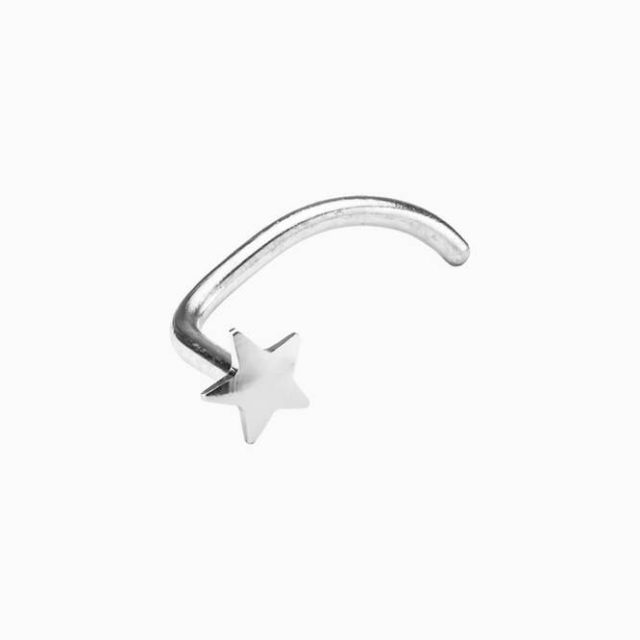 Silver Titanium Star Nose Jewelry